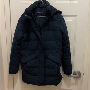 Lands' End Dark Blue Puffer Jacket